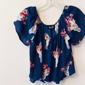 FAB’RIK BULL SKULL CROP TOP